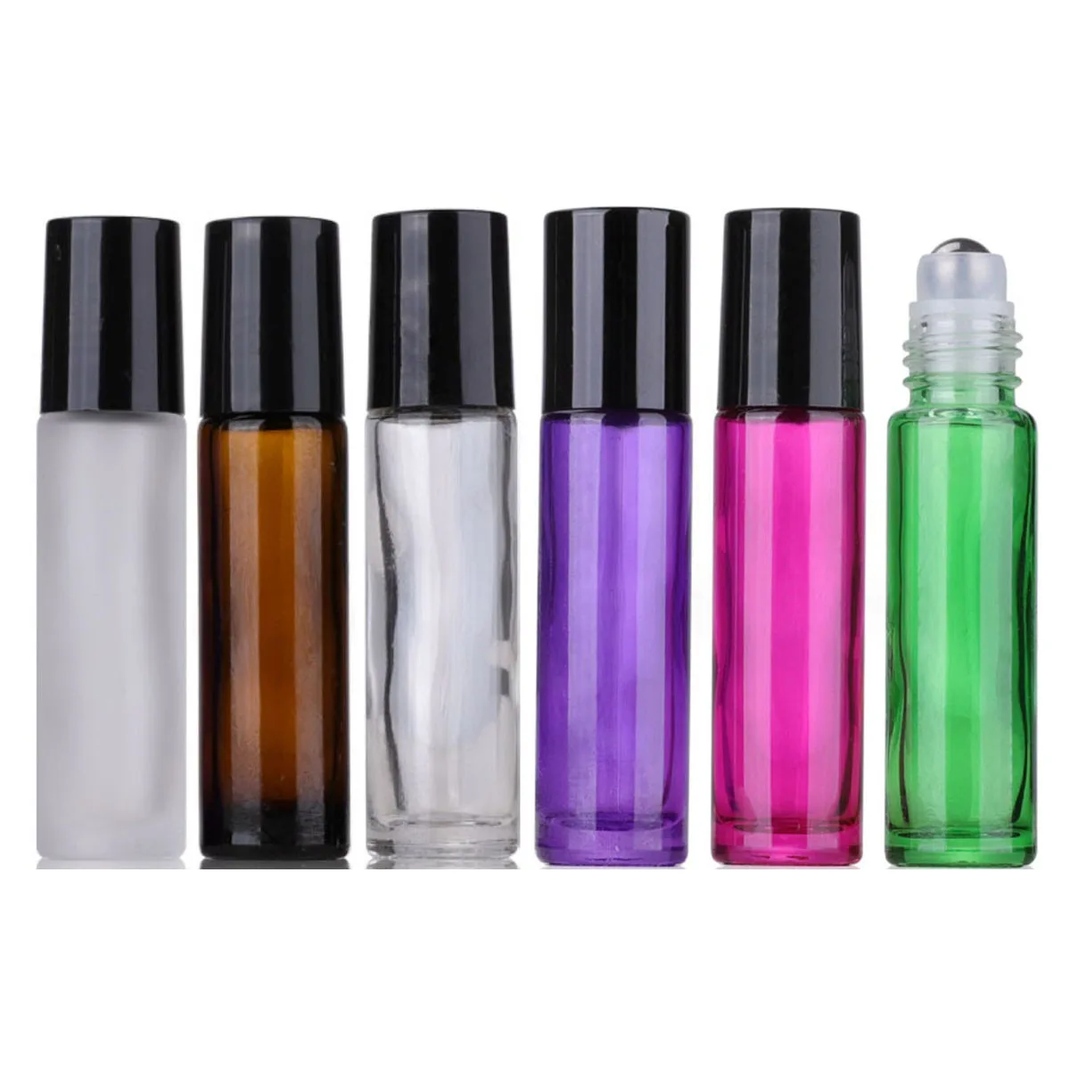 

50PCS 5ML 10ML Frosted Matte Glass Roll On Bottle Essential Oils Roller Ball Vials for Perfume Aromatherapy Refillable Travel