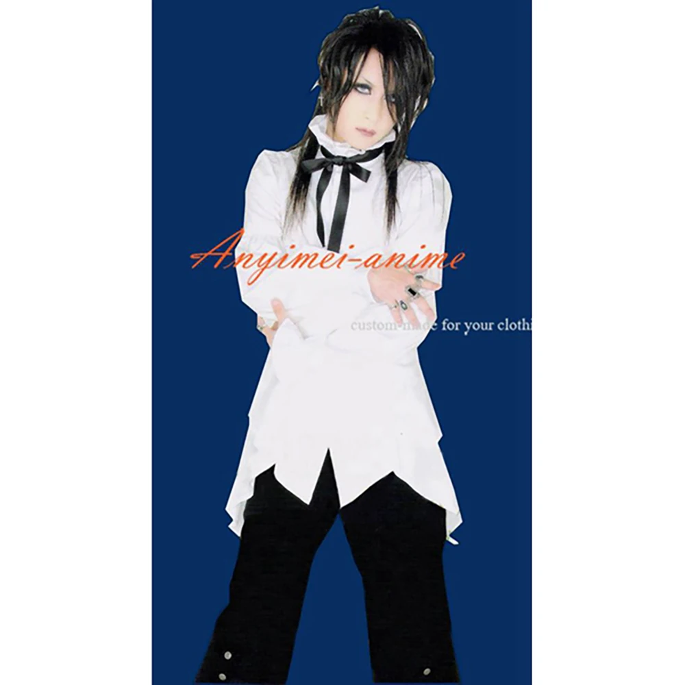 

fondcosplay Visual J-rock Shirt Gothic Punk white cotton Jacket Cosplay Costume CD/TV[CK915]