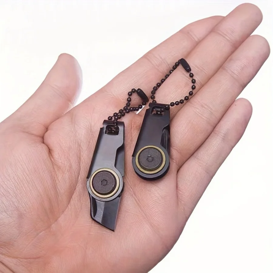 Canivete Mini Dobrável EDC Portátil para Atividades ao Ar Livre, Ferramenta Multifuncional para Camping, Chaveiro, Pingente, Canivete de Bolso, Presente