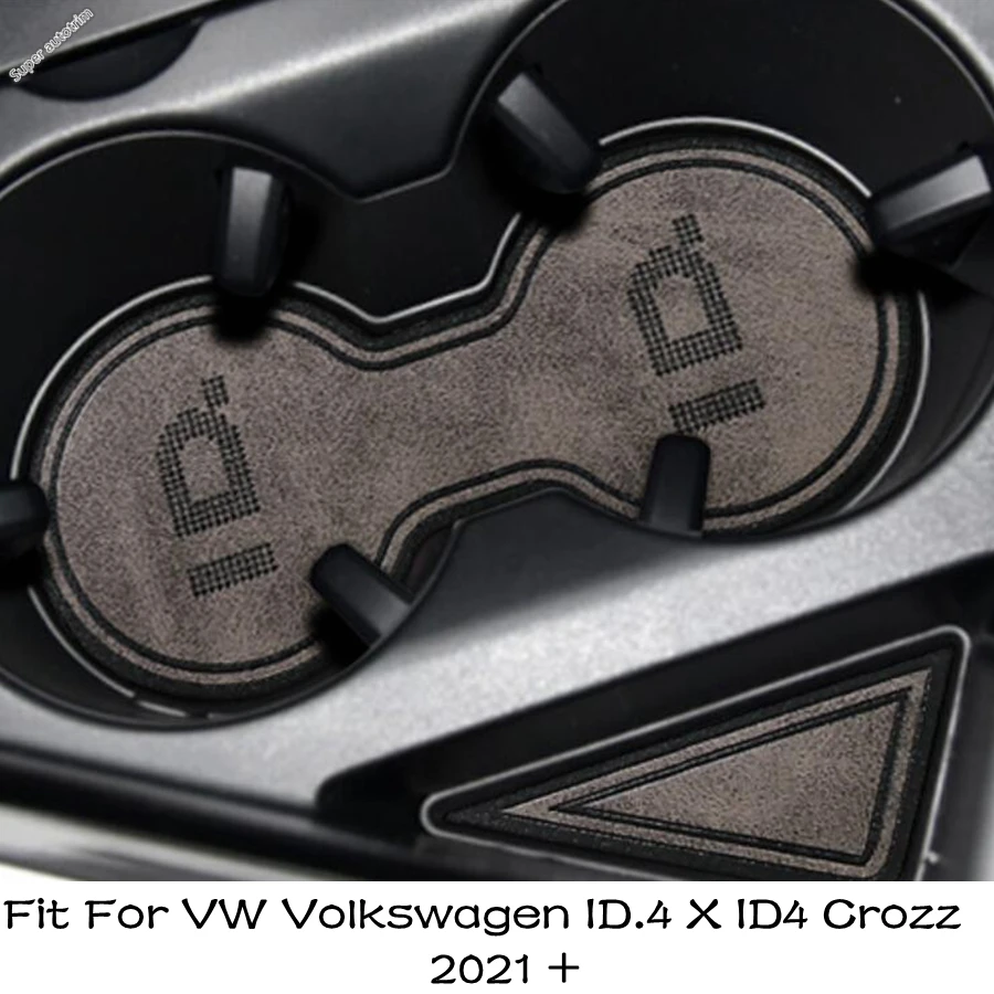 

Anti-Slip Gate Slot Cup Mat For VW Volkswagen ID.4 X ID4 Crozz 2021 - 2024 Storage Compartment Pad Door Accessories PU Leather