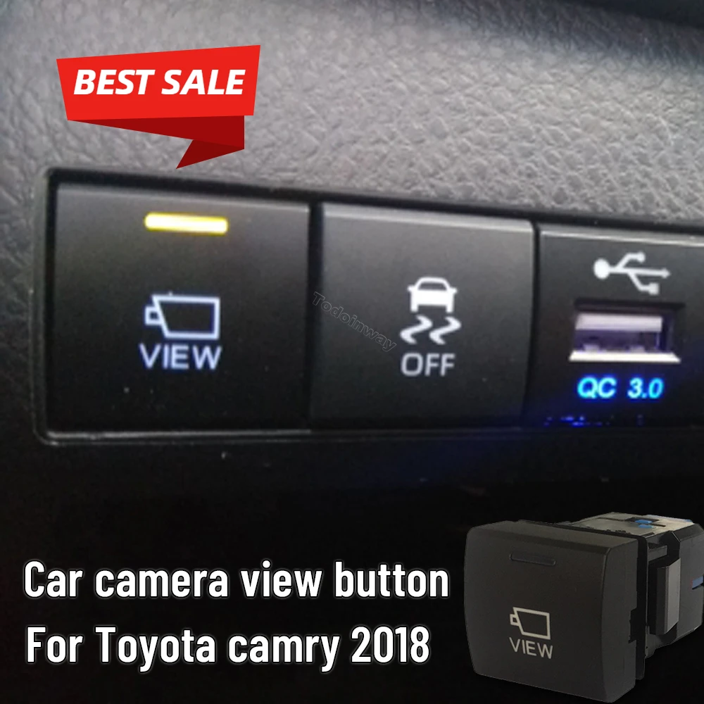 Car Camera Switch LED HD Control Button for Toyota RAV4 2020 Camry Xv70 2018 Prado 150 Avalon Corolla Vehicle Electronics