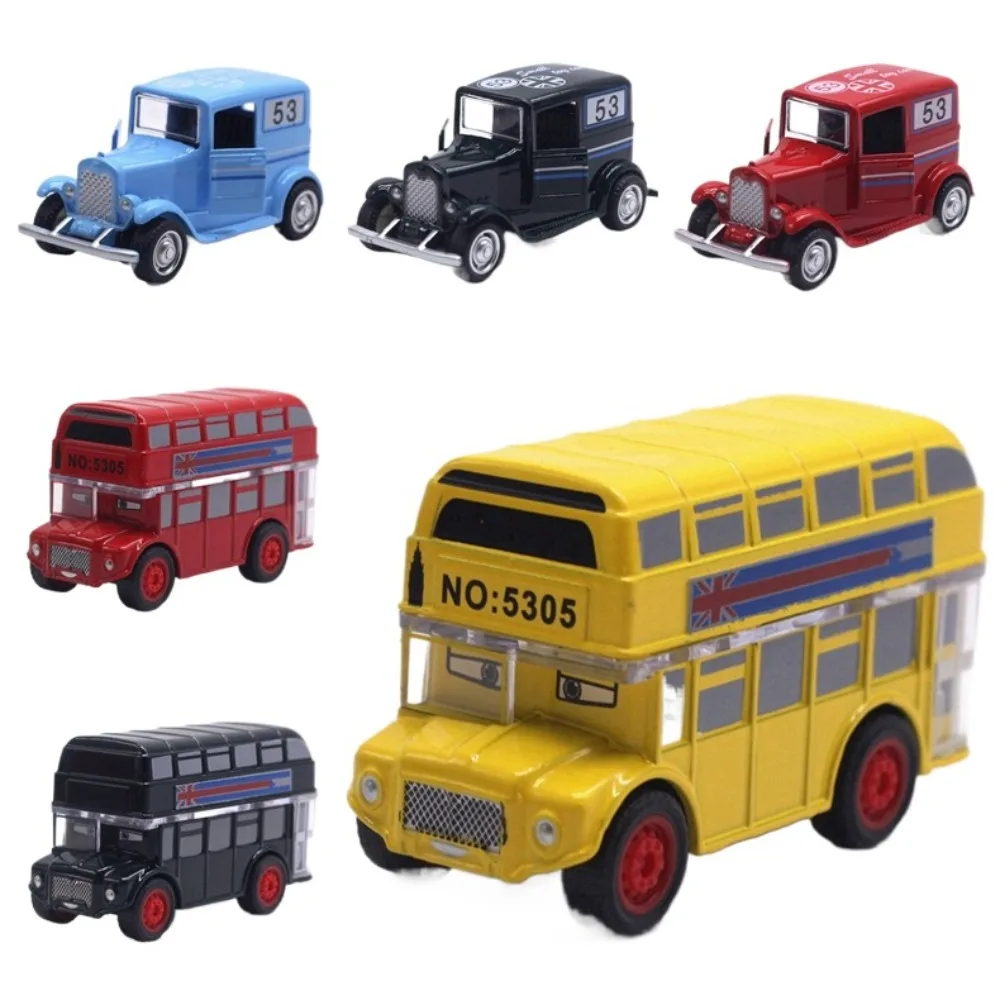 

Vintage Diecasts London Bus Model Classical Buses Miniatures Classic Car Model Alloy Metal Alloy Car Model Collection