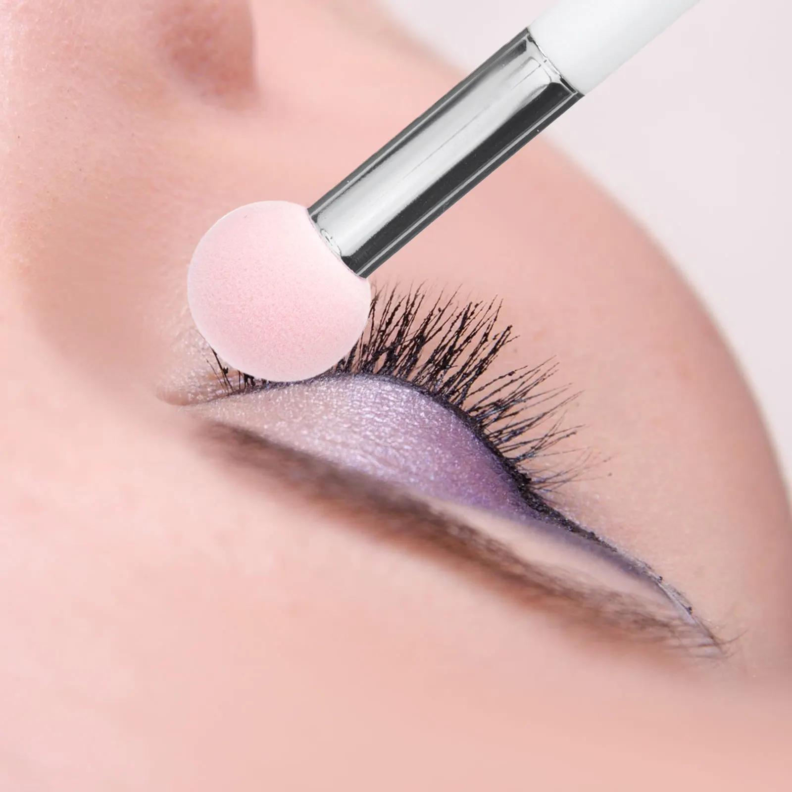 

5pcs Wooden Handle Powder Small Sponge Makeup Brushes Concealer Tools Foundation Travel Dual Use Washable