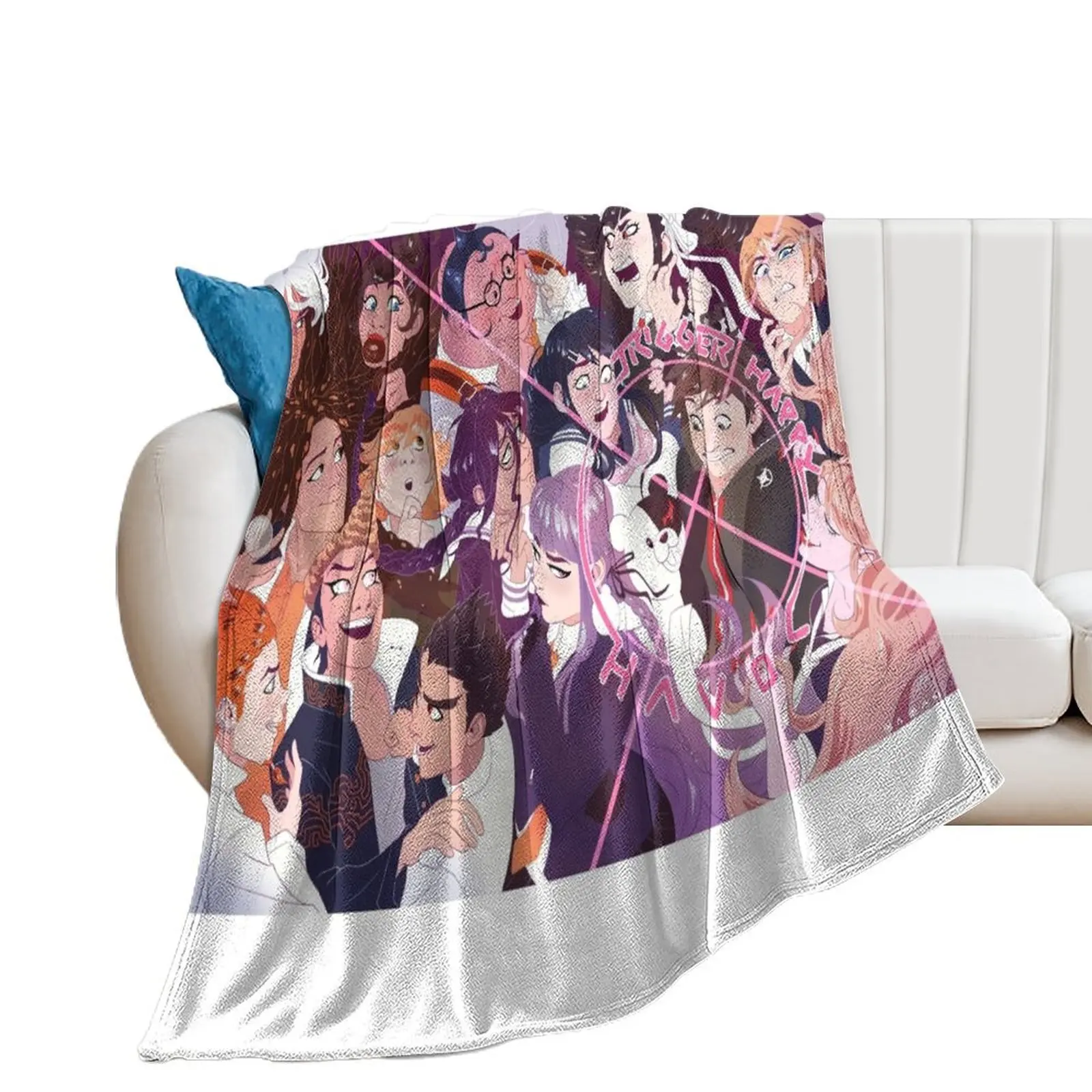 

Dangan Ronpa Trigger Happy Havoc Throw Blanket Retros Sofas Thins Blankets