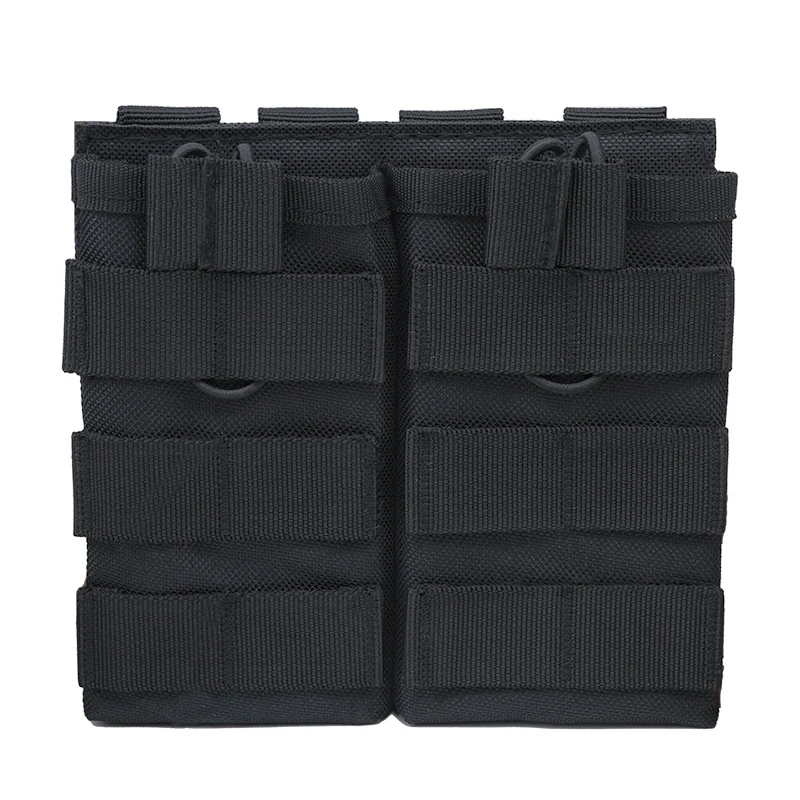 1000D Nylon Magazine Pouch Single Double Triple AR15 M4 5.56 AK 7.62 Holster Molle Airsoft Color Elastic Magnetic Carrier view 6