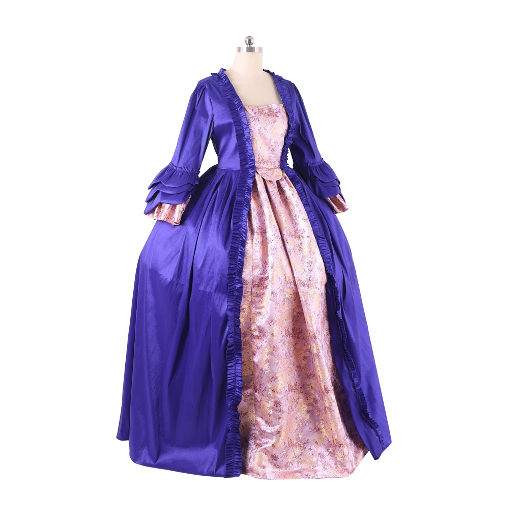 

Regency Queen 18th Century Versailles Belle Dress Medieval Reenactment Theatre Victorian Civil War Rococo Duchess Gown