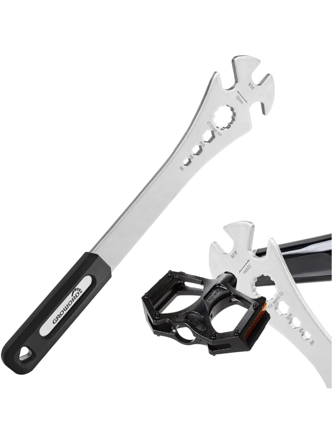 AliExpress NONE Extra Long Handle Bike Pedal Wrench 320mm Bicycle Pedal Removal Tool Multifunctional 15mm 9/16in MTB Pedal Extractor