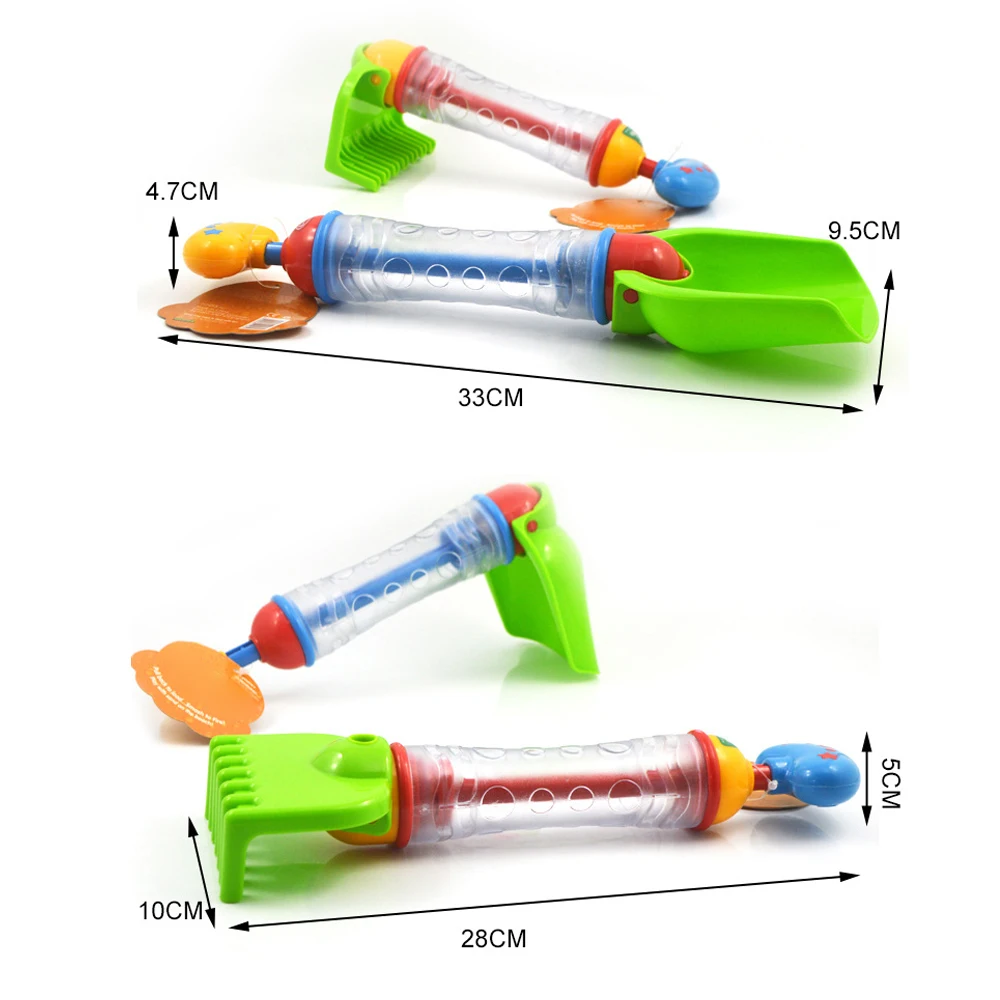 2 In 1 Multi-Function Water Spray Toy Sand Digging Shovel Rake Kid Outdoor Game
