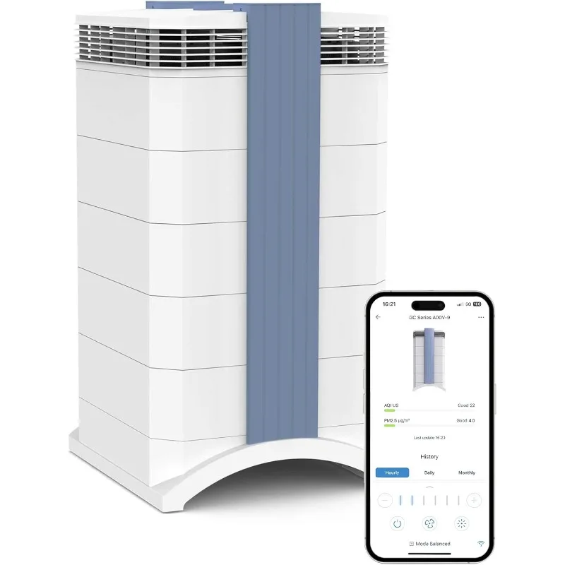 IQAir GC MultiGas XE Air Purifier – Smart MultiGas Filtration for Rooms up to 1125 sq ft - Chemicals, Odors, VOCs, and Particles