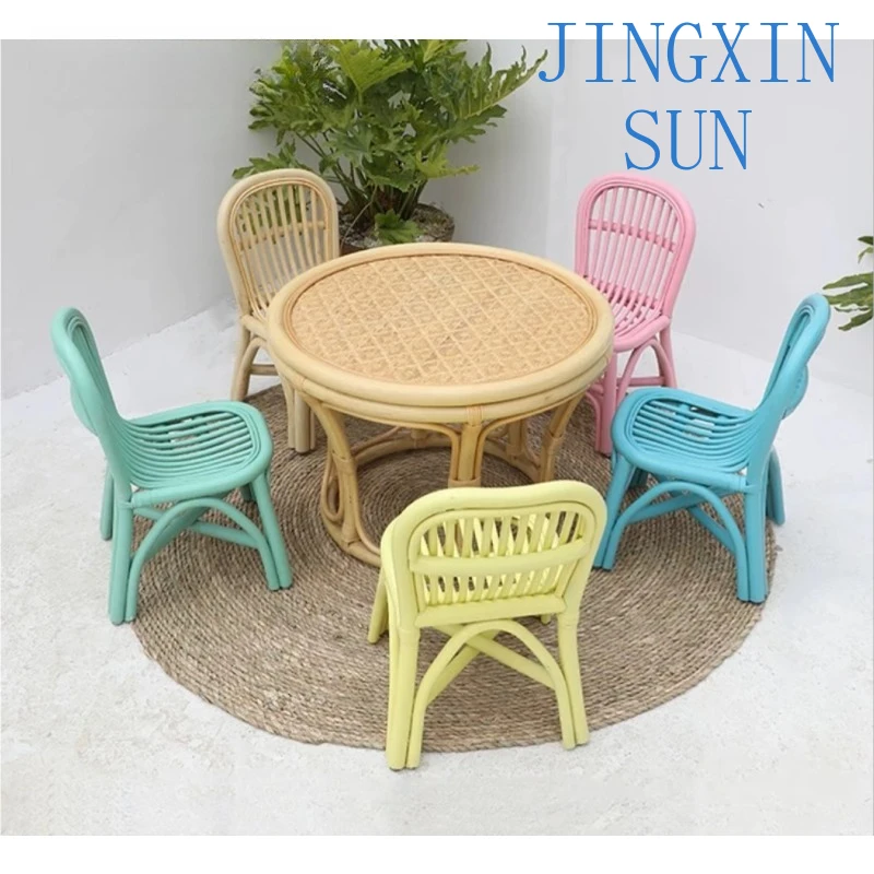 High-quality multi-color natural rattan  party activity chair