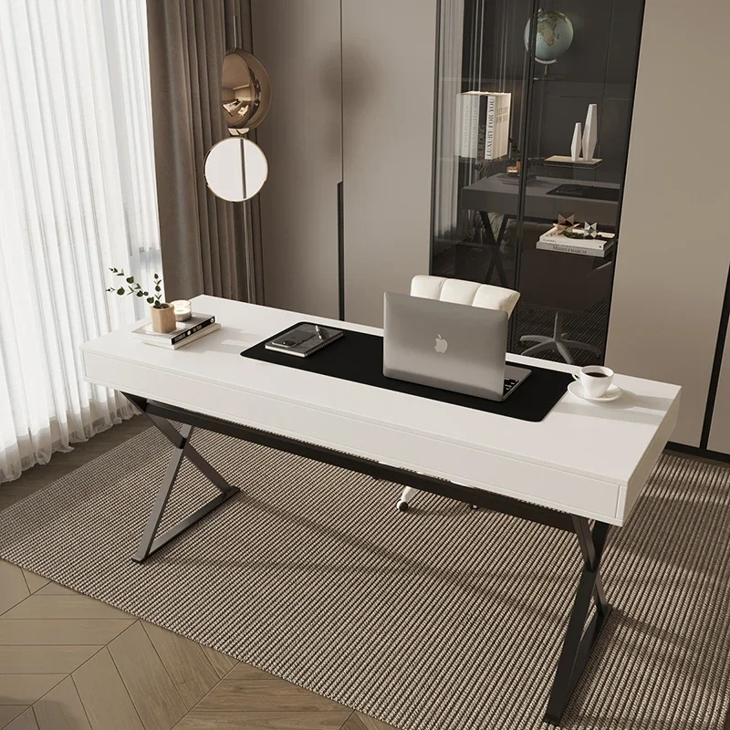 Italian Minimalist Office Desk Home Writing Modern Floor Reception Simple Computer Desk Executive Bedroom Study Mesa Furniture