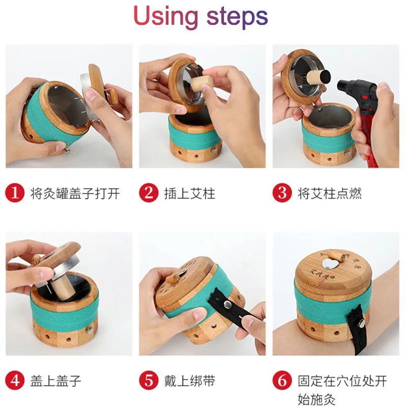 Superior Moxibustion Box Using Chinese Phoebe Zhennan Tree Wear Well Formaldehyde-free Luxury Moxa Stick Burner Warm Massager