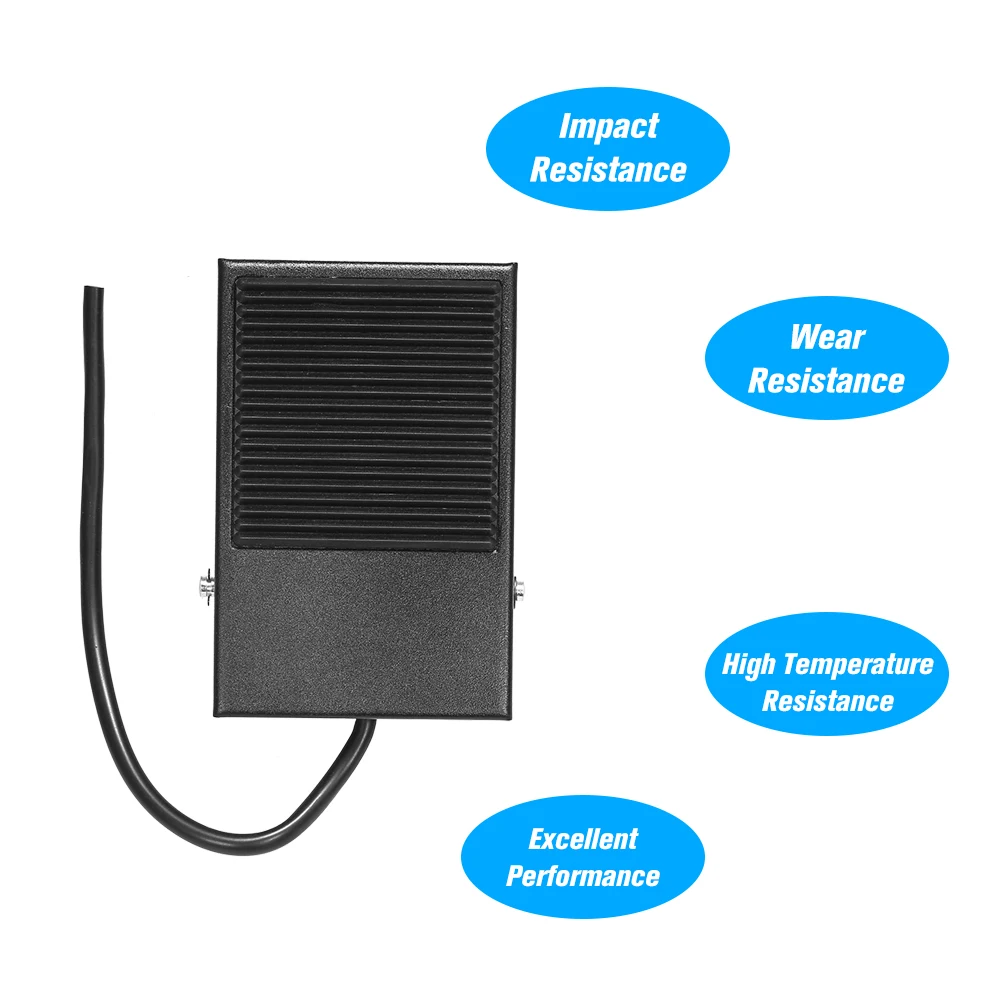 Interruttore a pedale antiscivolo in metallo per impieghi gravosi interruttore a pedale a pedale controllo momentaneo interruttore di ripristino automatico a 3 fili NO/NC