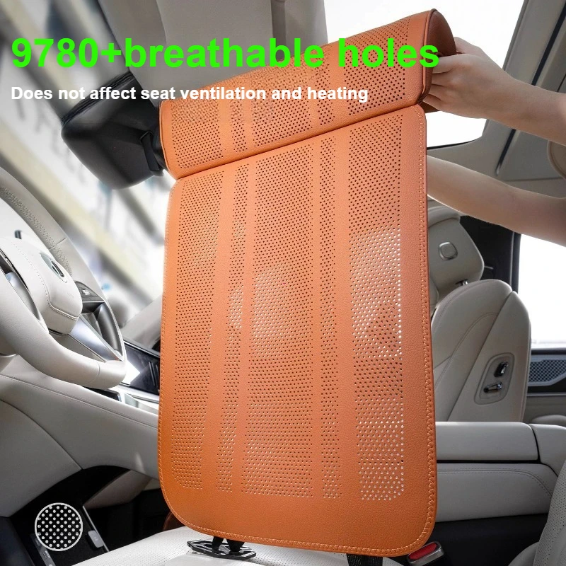 مقعد السيارة الموسعة مسند القدمين سائق والركاب الساق الراحة غطاء مقعد السيارة العالمي الجلود تنفس عدم الانزلاق غطاء مقاعد السيارات #2
