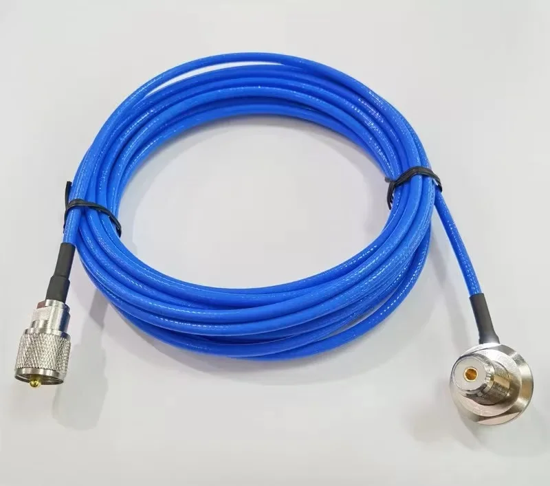 

Кабель RG142 синий, супермягкий, UHF, гнездо S0239 (угловой) на штекер PL259, для автомобильной мобильной радиоантенны, медный, с низкими потерями