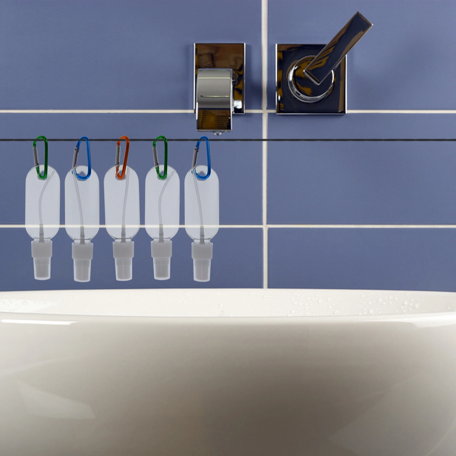 5Pcs 30Ml Cleansing Oil Pump Bottles Refillable Inverted Design with Locking Pump for Travel Portable Empty Container