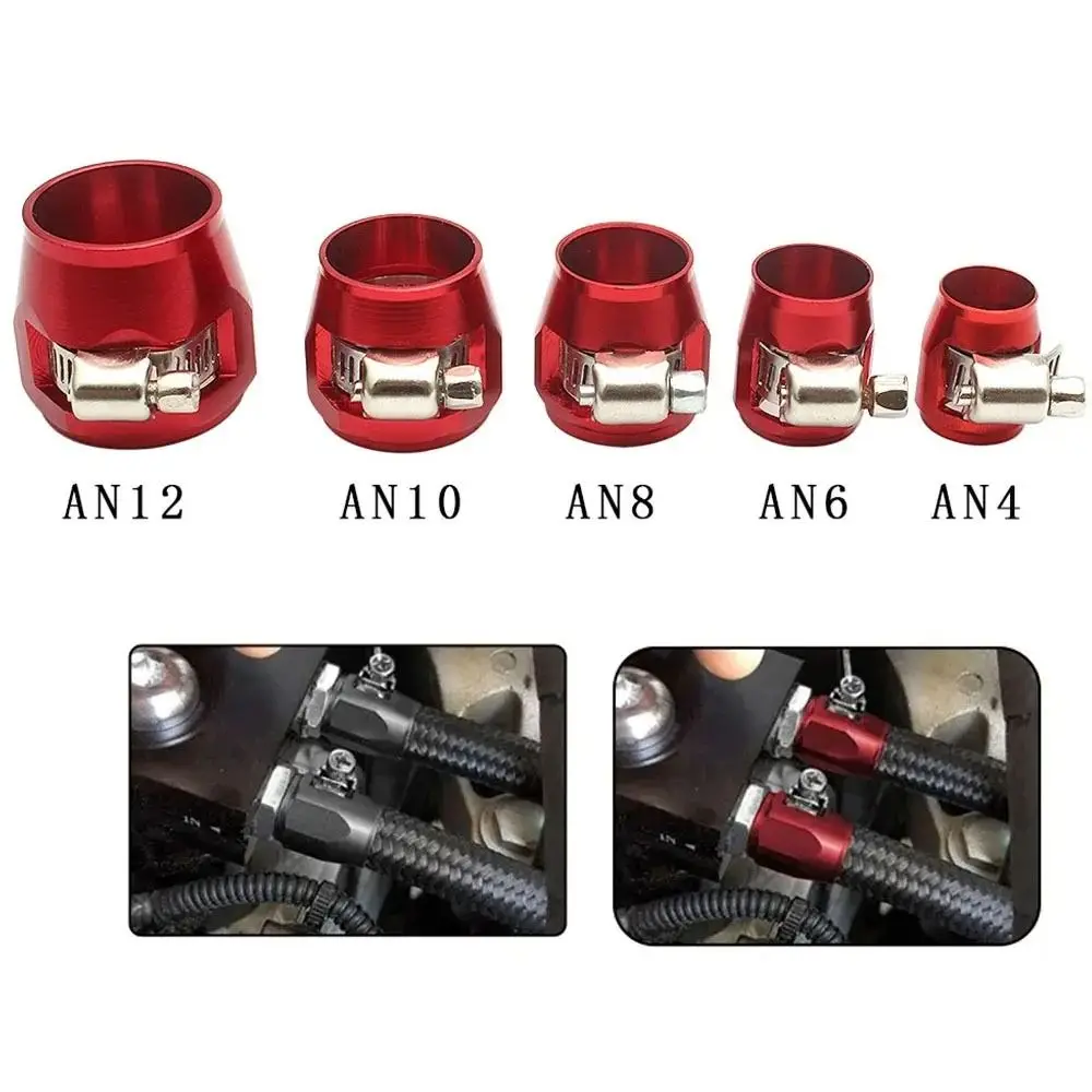 AN4 AN6 AN8 AN10 AN12 Fuel Line Clamp Universal Car Modification Accessories Car Hose Finisher Clamp Radiator Modified