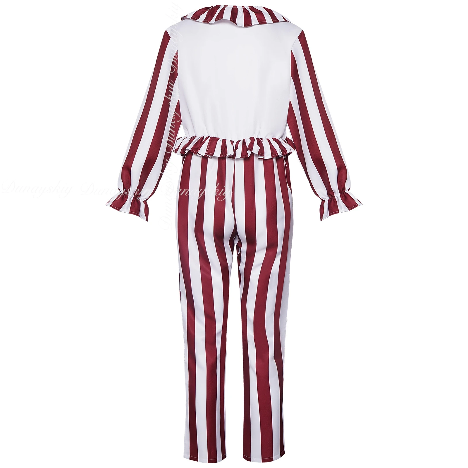 Clown in A Cornfield Movie The Clown One Character Cornfield Clown Cosy In Halloween Red Stripes Cosplay Costume Movie Full Suit