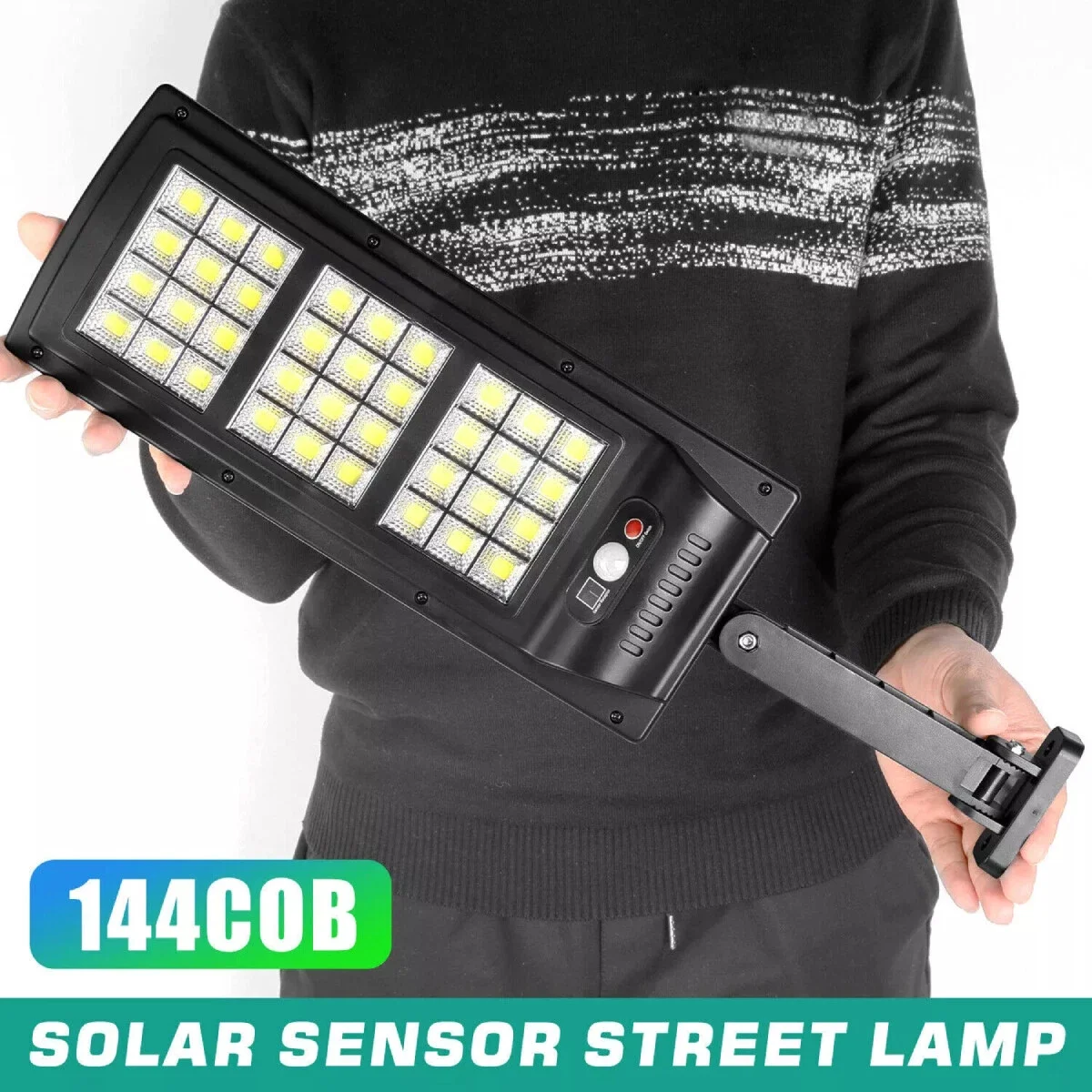 

Солнечный уличный настенный светильник COB 300LM 50W IP65 водонепроницаемый с датчиком движения, дистанционным управлением и регулировкой яркости для двора, патио, веранды, дорожек