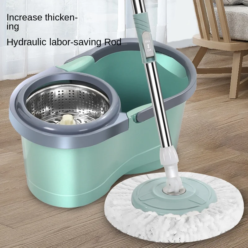 Hot Sale Easy Cleaning Microfiber Mops Dual Drive Spin Drying 360 Rotating Clean Floor Spin Magic Mop with Plastic Bucket Sets