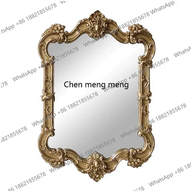 

European bedroom vanity mirror French decorative porch background wall fireplace household bathroom mirror