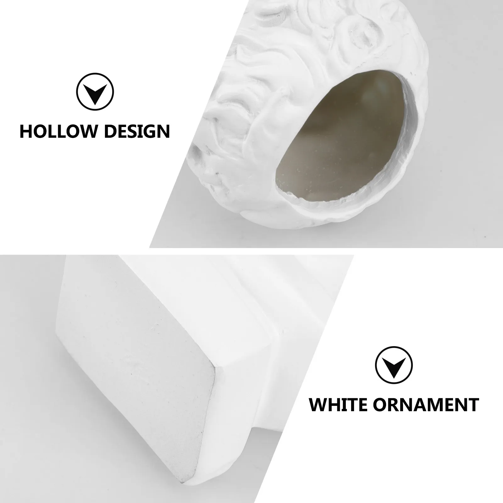 Art Craft Vase Resin Portrait Design Flower Vase for Home Office Mall Exhibition Decor Sculpture Pen Holder Storage Box Artistic