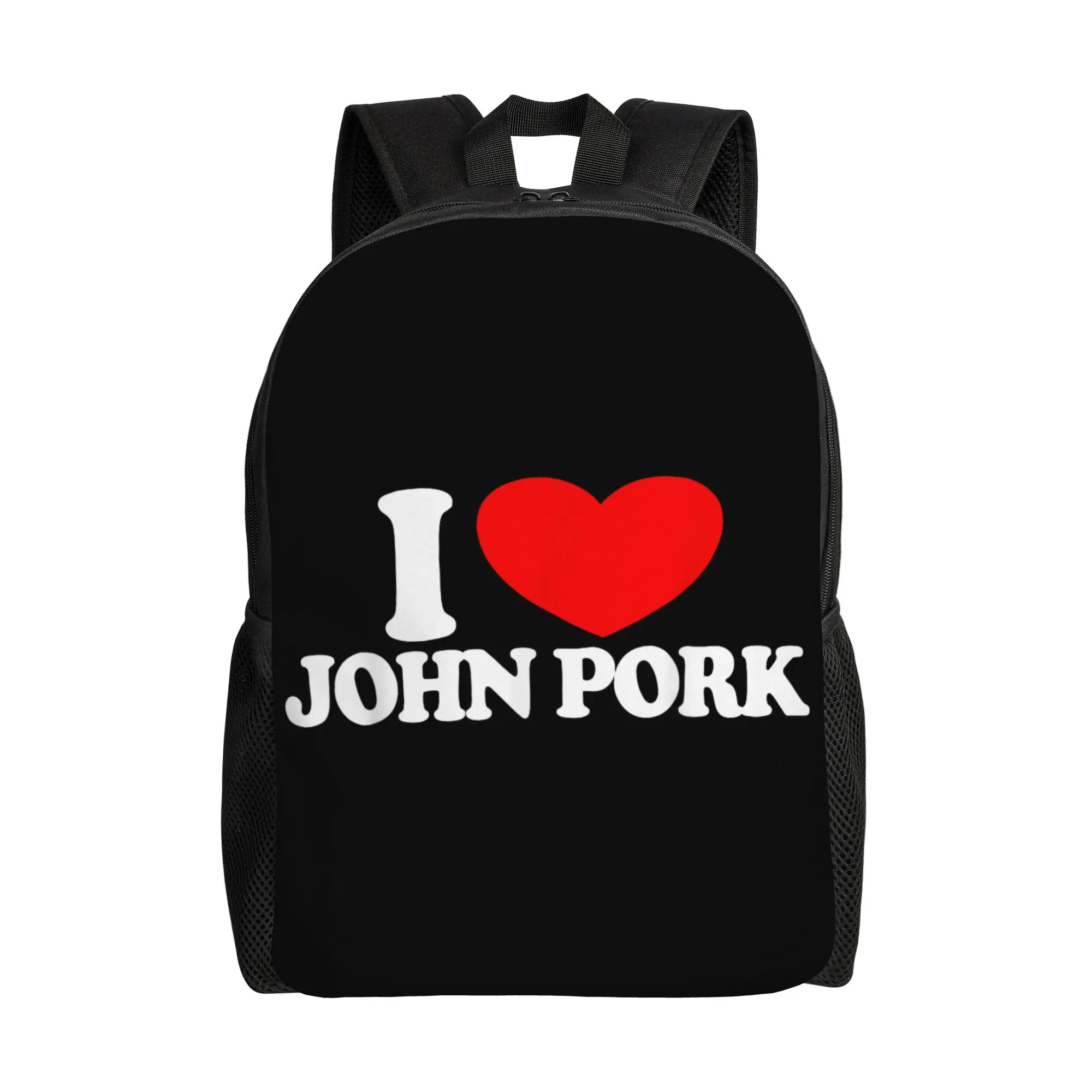 

Рюкзак I Love John Pork Red Heart John Pork Meme John Pork, женский, большой, для старшей школы, высококачественный.