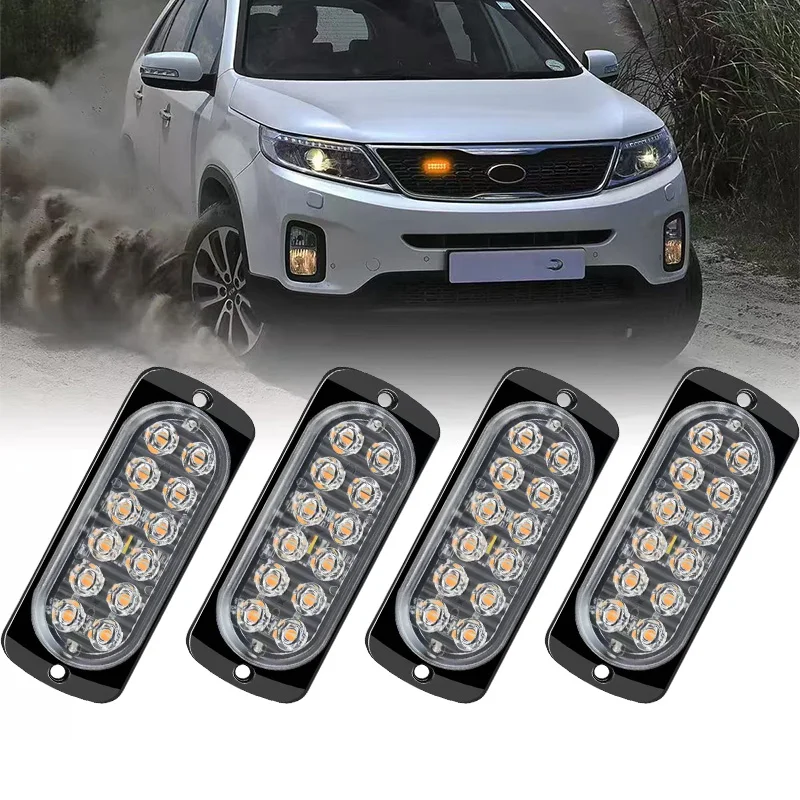 

LED Car Warning Light Breakdown Emergency Light Car Truck Trailer Beacon Lamp LED Side Light Amber 12V For Cars Accessories 1pcs