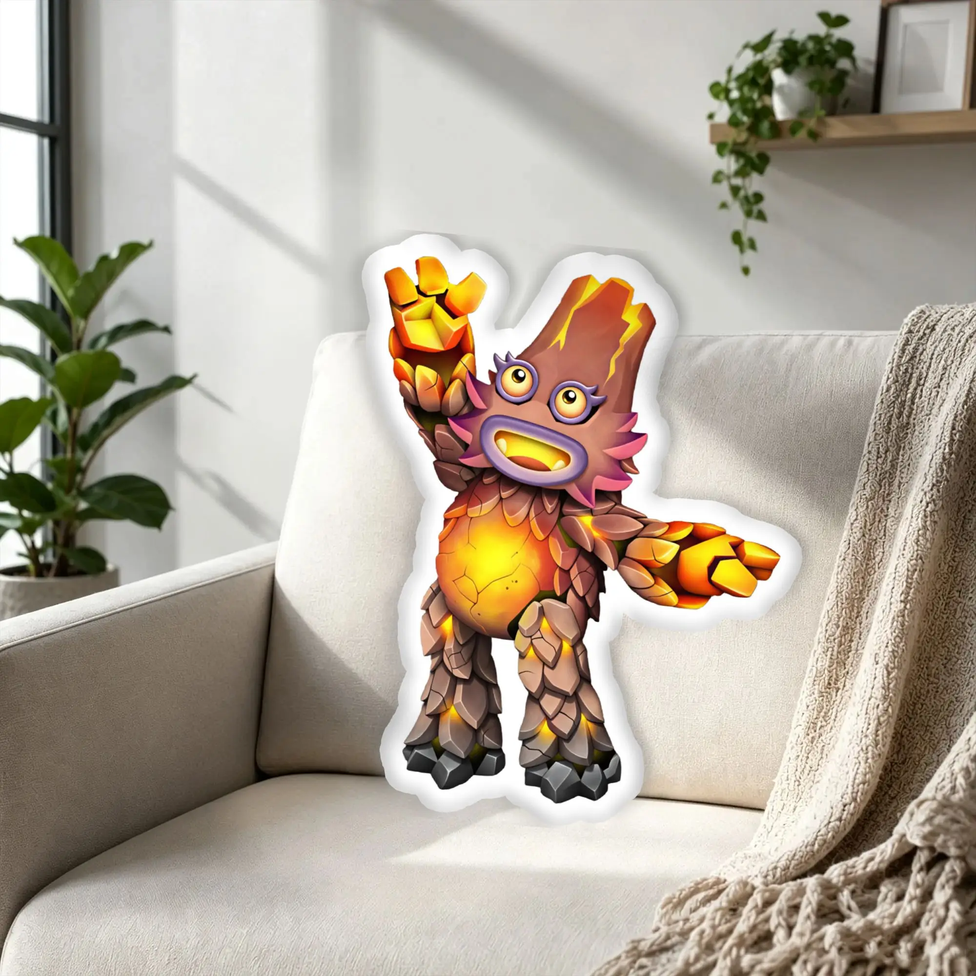 Customized Super Funny Monster Hot Game Cushion Velvet Rare Musical  Stuffed  Throw Pillows for Thanksgiving