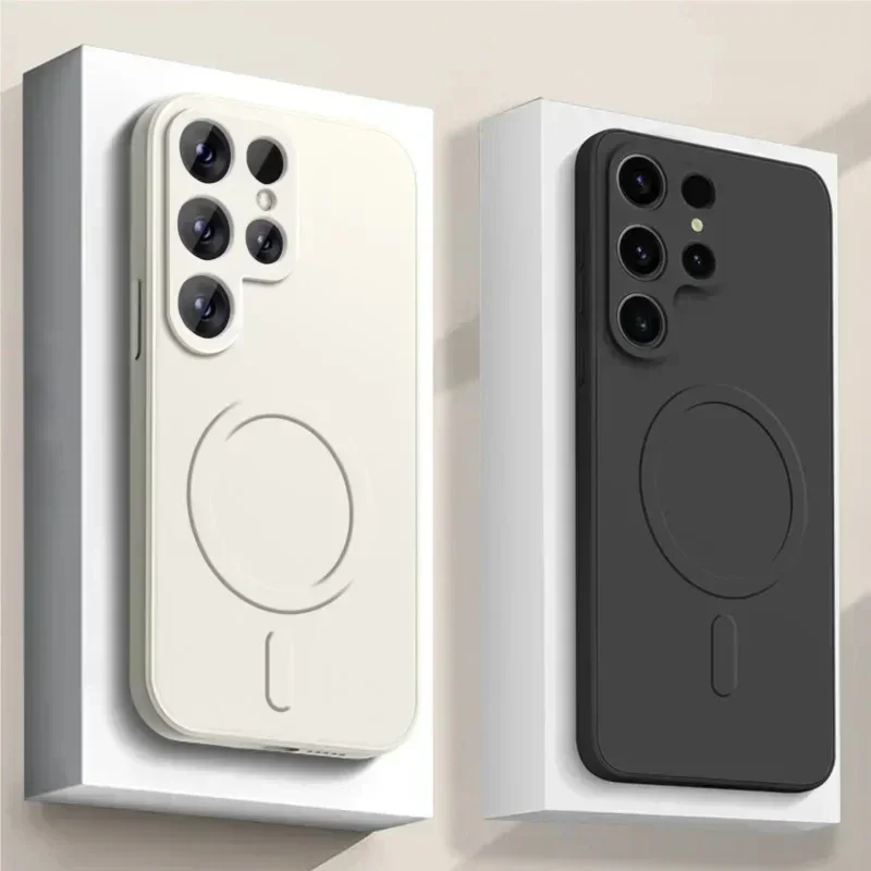 Original Liquid Silicone Magnetic Wireless Charge Case For Samsung Galaxy S26 S25 S24 S23 S22 Ultra 