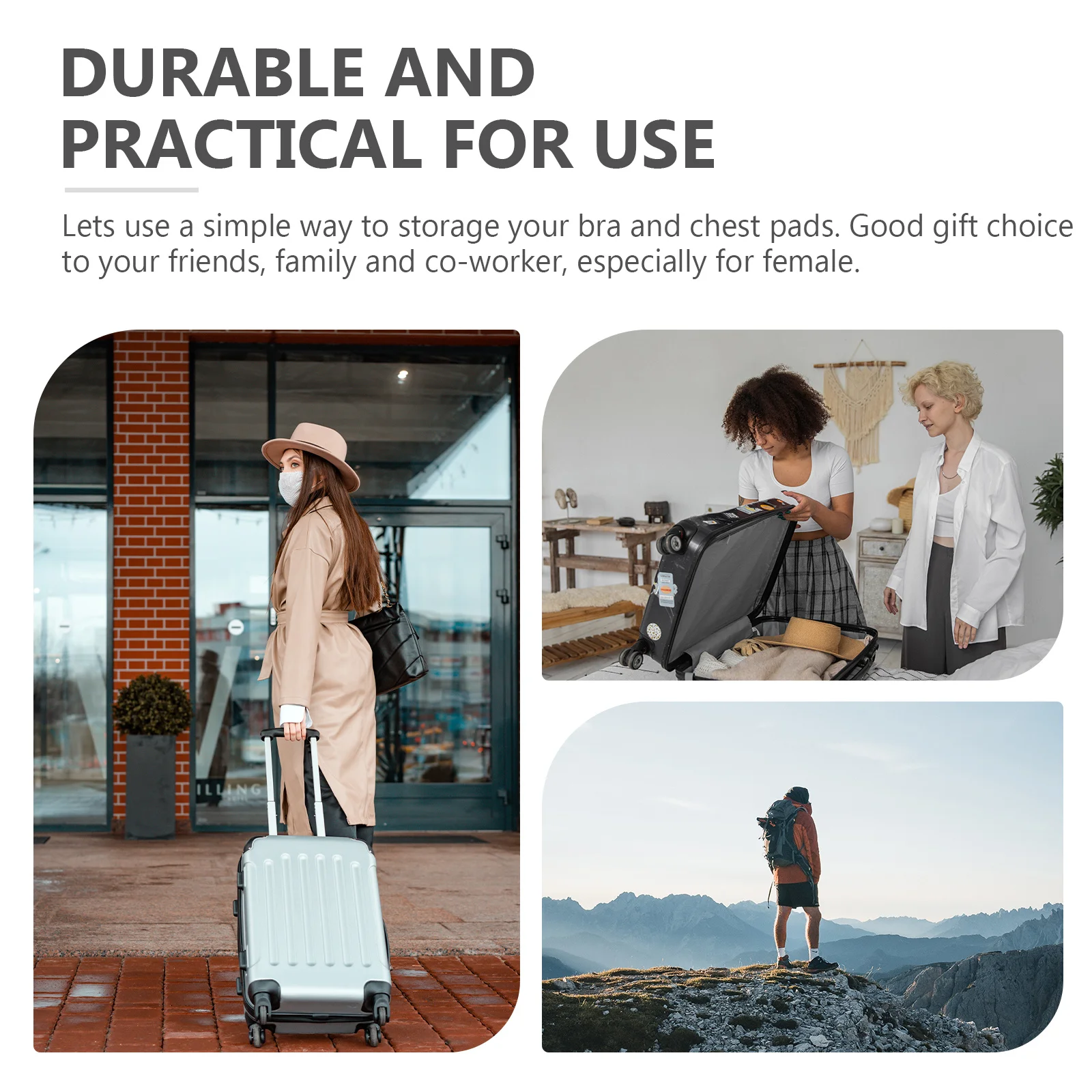 

2pcs Case For Women Travel Bra Organizer Portable Underwear Storage Bag Compact Nylon Zipper Pouch For Invisible Bra Lingerie