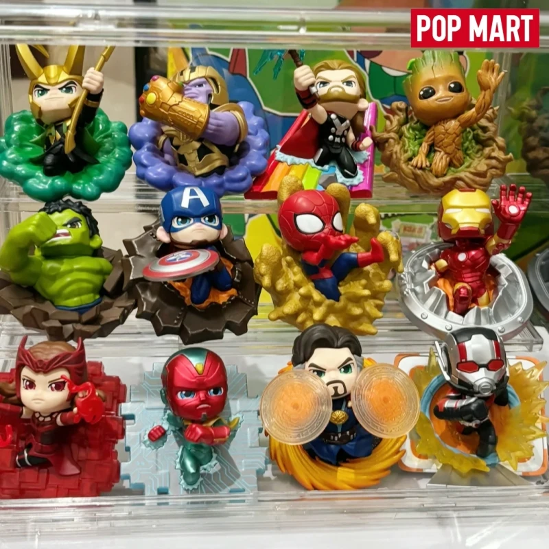 

POP MART Marvel Across The Infinite Series Blind Box Classic Super Hero Mini Figurine Ornament Trendy Collect Toy Surprise Gift