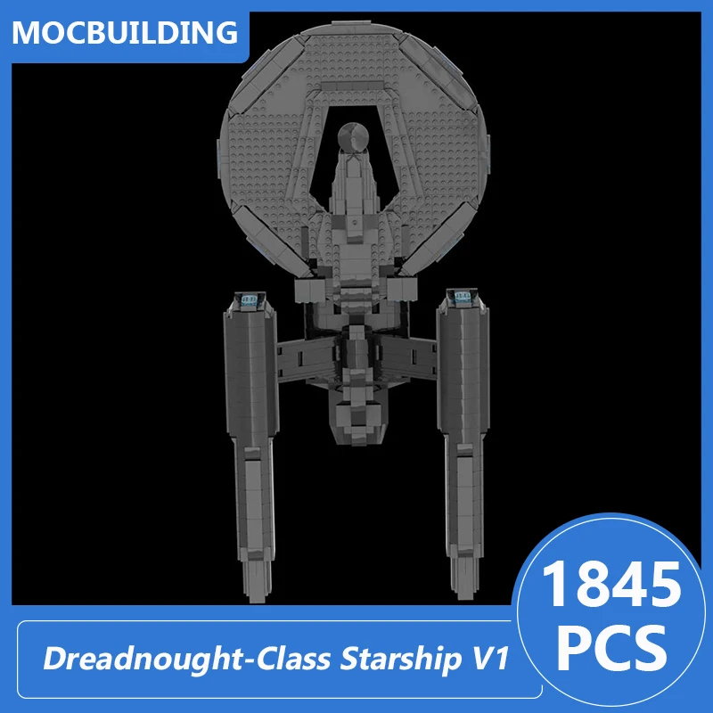 Dreadnought-Class Starship V1 Model Moc Building Blocks Diy Assemble Bricks Educational Creative Collection Toys Gifts 1845PCS