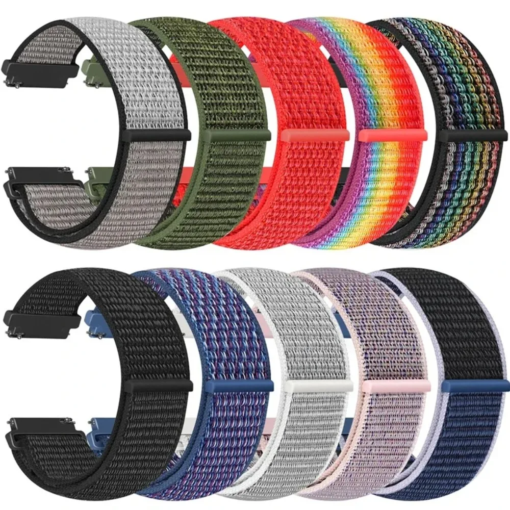 Amazfit GTS Nylon Loop Band 20mm 22mm, Elastic Braided Sport Strap for GTS 4 3 2 2e Mini, GTR 42mm 47mm, Breathable Replacement