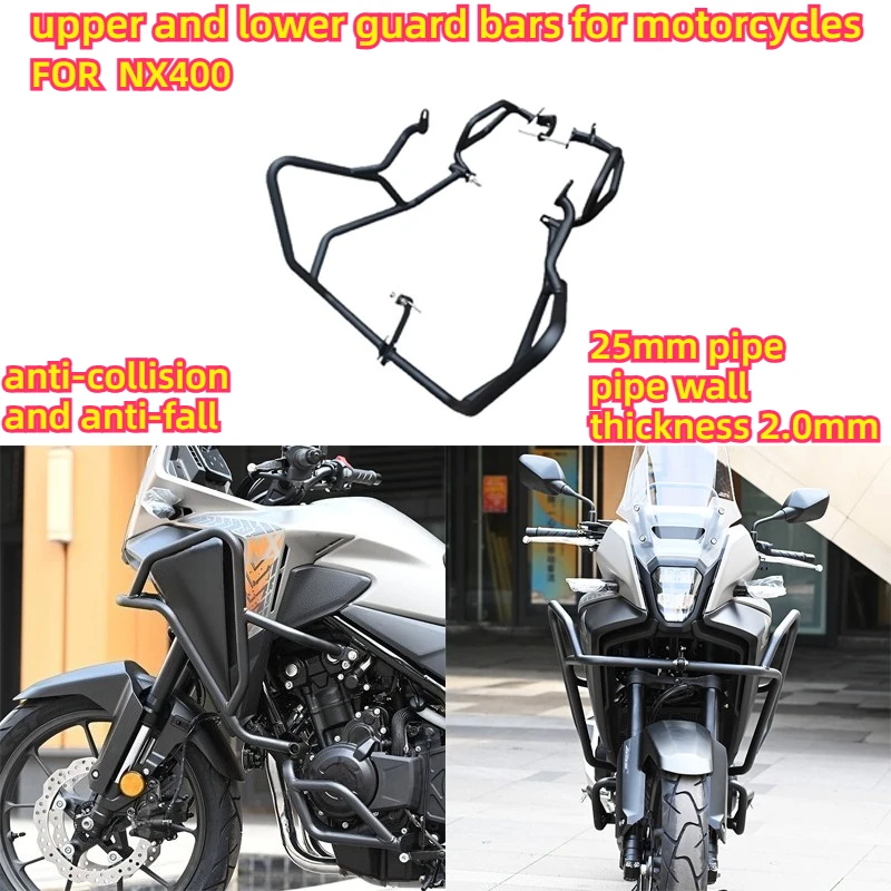 

For NX400 Upper & Lower Crash Bars Engine Guard Protector Bumper Anti-Fall Stunt Cage Motorcycle Modification Parts