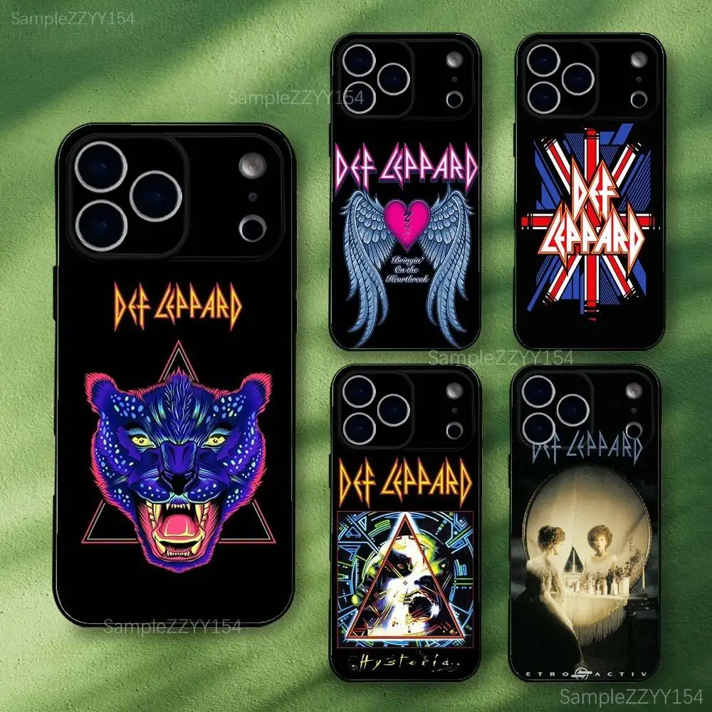 

D-Def Band L-Leppard Phone Case For iPhone 15,16,17,13,14,11,12,Pro,Max,Plus,E,Air,Mini Shockproof Soft Cover Fundas