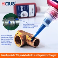 Medium-Strength Thread Pipe Sealant, Anaerobic Adhesive for Metal Piping, Liquid PTFE Thread Sealant for Leak Sealing on Metal 3