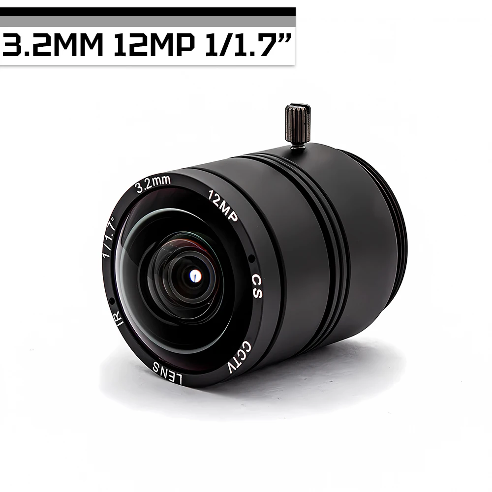 

WGWK 12MP 3.2mm Lens Fixed CS Lens 1/1.7" Format Aperture F2.0 For 4K IP CCTV Box HD Camera Surveillance Image Security Webcam