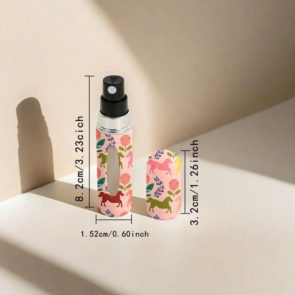 5 ml Mini-Parfümflasche, ätherisches Öl, Alkoholspray, Zerstäuberflasche, Spray, rotierende Flasche, nachfüllbar, leere Kosmetikbehälter