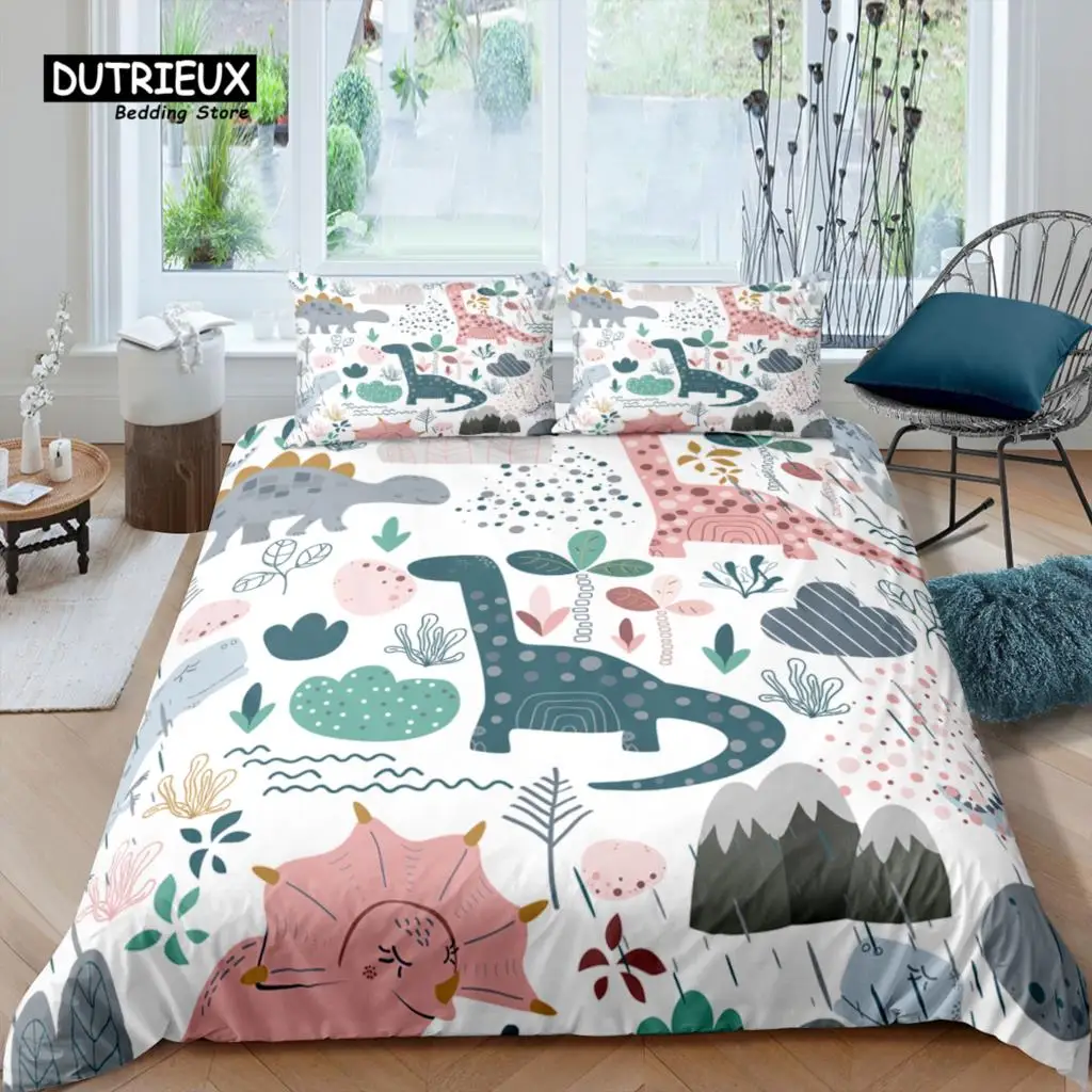 

Home Living Luxury 3D Dinosaur Bedding Set Duvet Cover Set Pillowcase Kids Bedding Set Queen and King EU/US/AU/UK Size