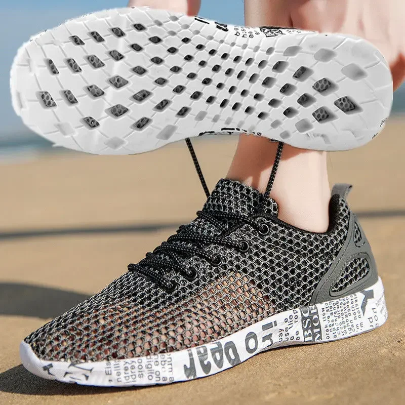 

Hight Quality Summer Mens Casual Shoes Aqua Shoes Origin Air Mesh Sneakers Fashion Foam Sport Footwear Beach Shoes Water Shoes