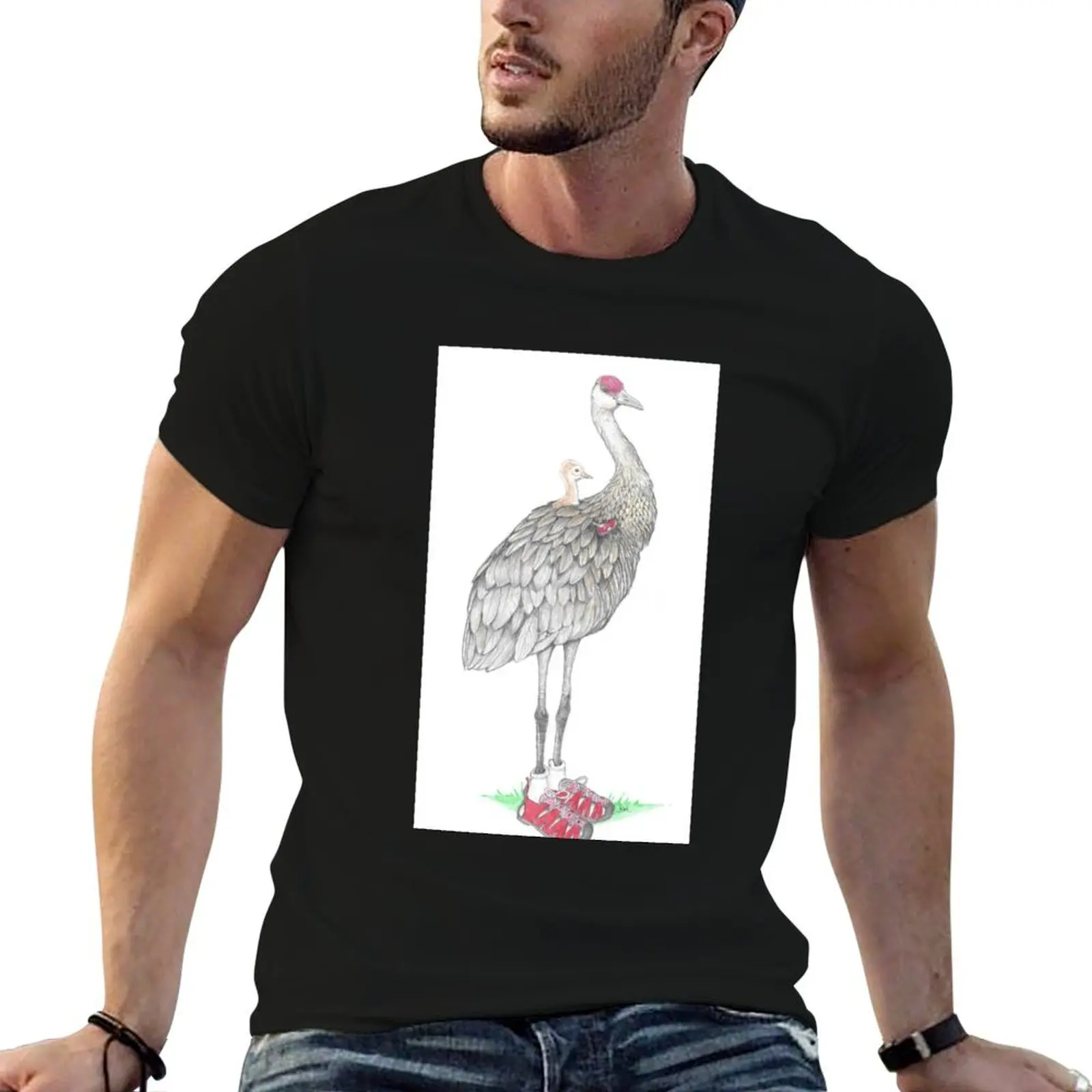 

cotton cranes cotton T-Shirt percent for man Sandhill sandals shirt man t shirt in t 100