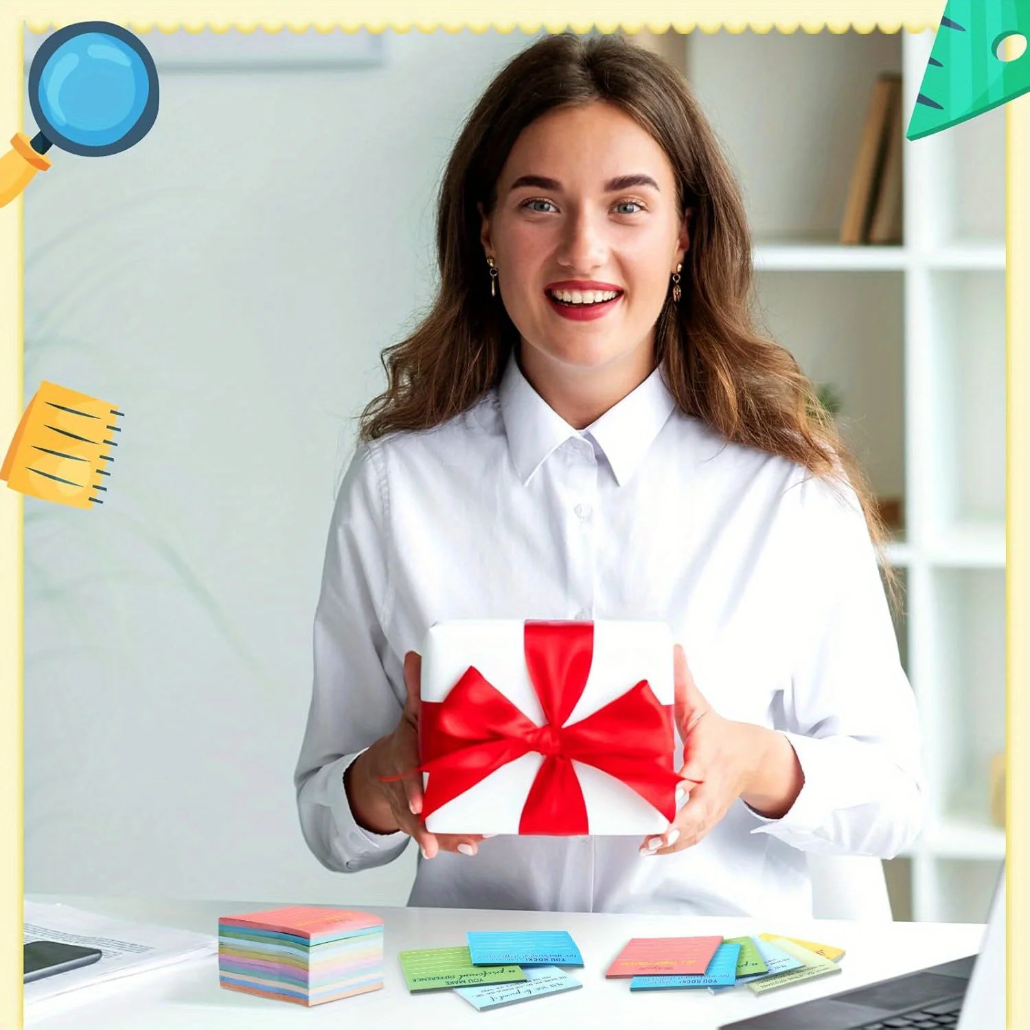 12 قطعة ملاحظات لاصقة تقدير الموظف شكرا لك الهدايا منصات الملاحظات السائبة مع أقوال هدية المعلم جيب صغير ملهم #4