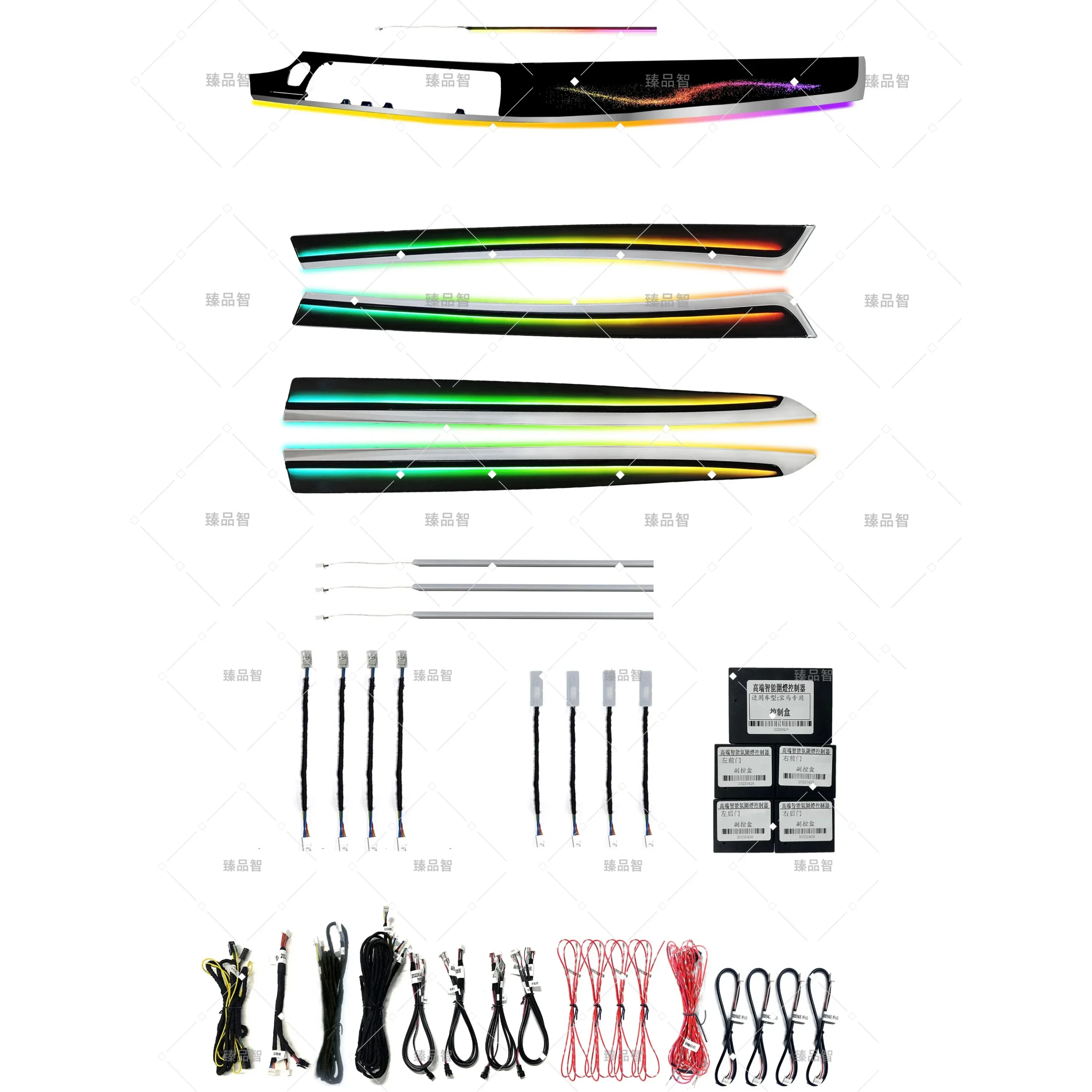 Factory 1:1 Mold Car Ambient Light Symphony Light Suitable For BMW 5 Series F10 F11 2012-2017 Interior Dynamic Style Magic Color