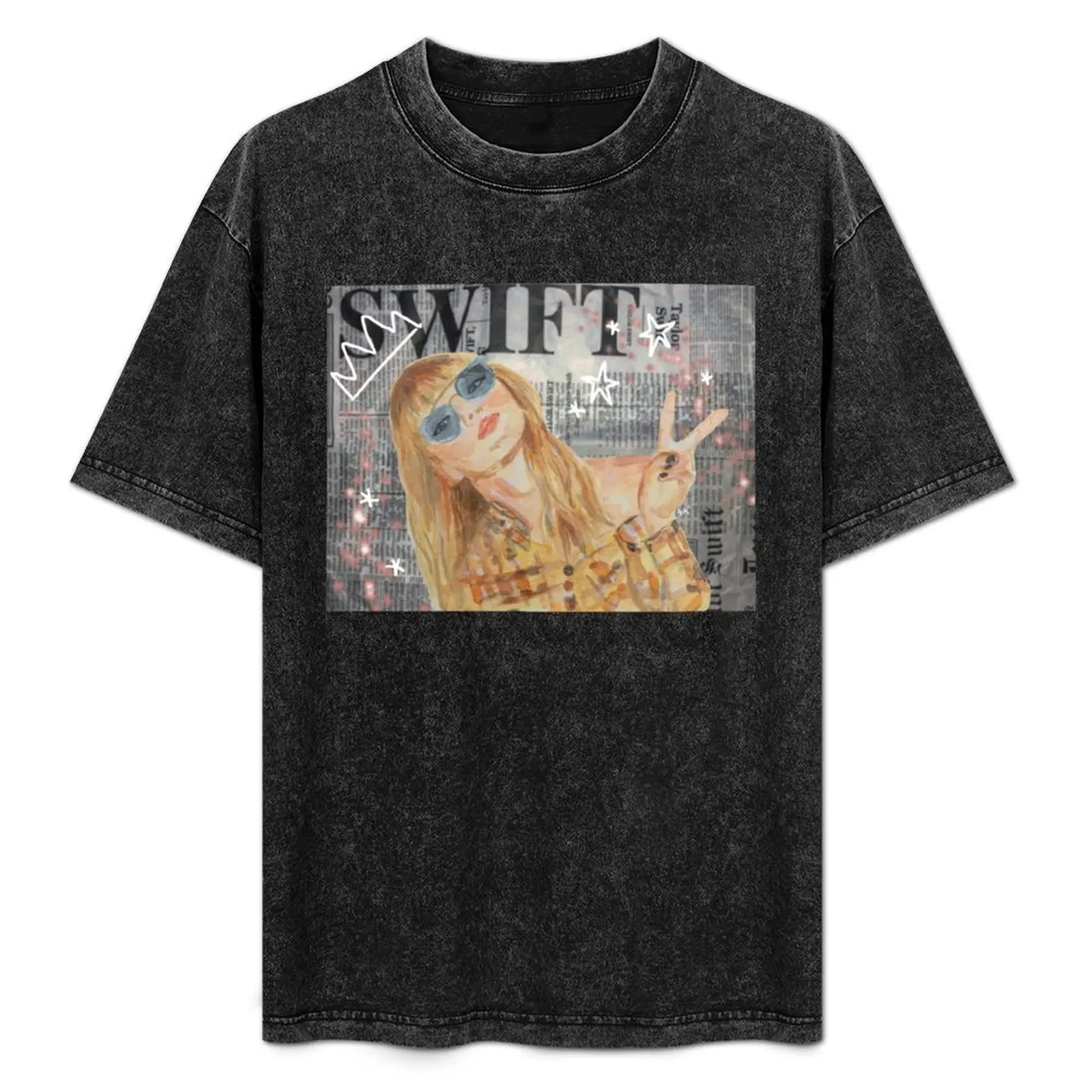 

Peace News T-Shirt Everyday Wear Basic Short Sleeve Top