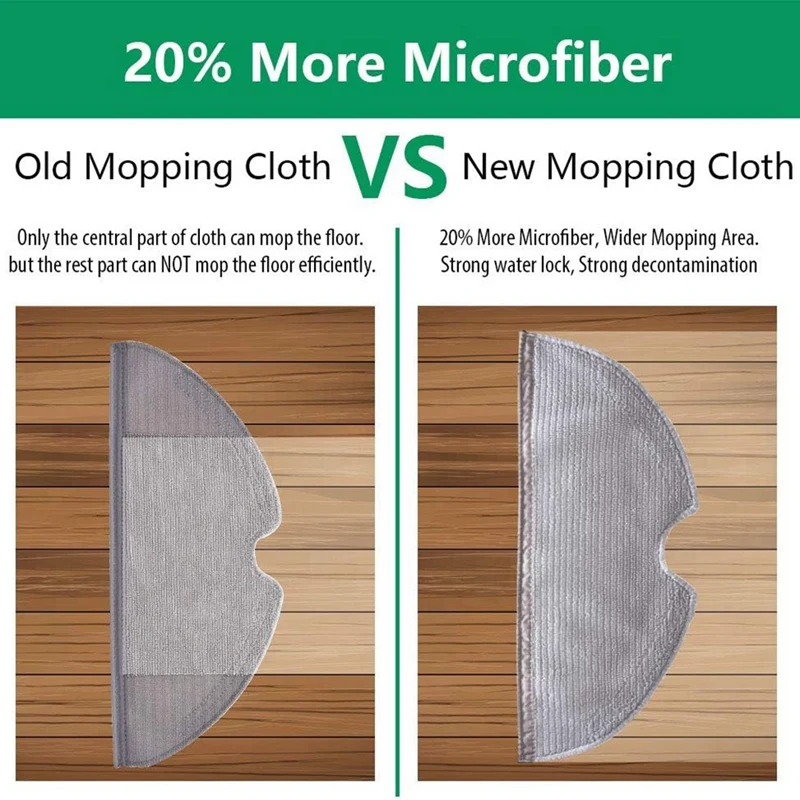 Almohadillas lavables para paños de fregado, filtros de tanque de agua para aspiradoras Robot Roborock S6, S6 Pure, S6 Maxv, S5 Max, S5, E4, E35 E2