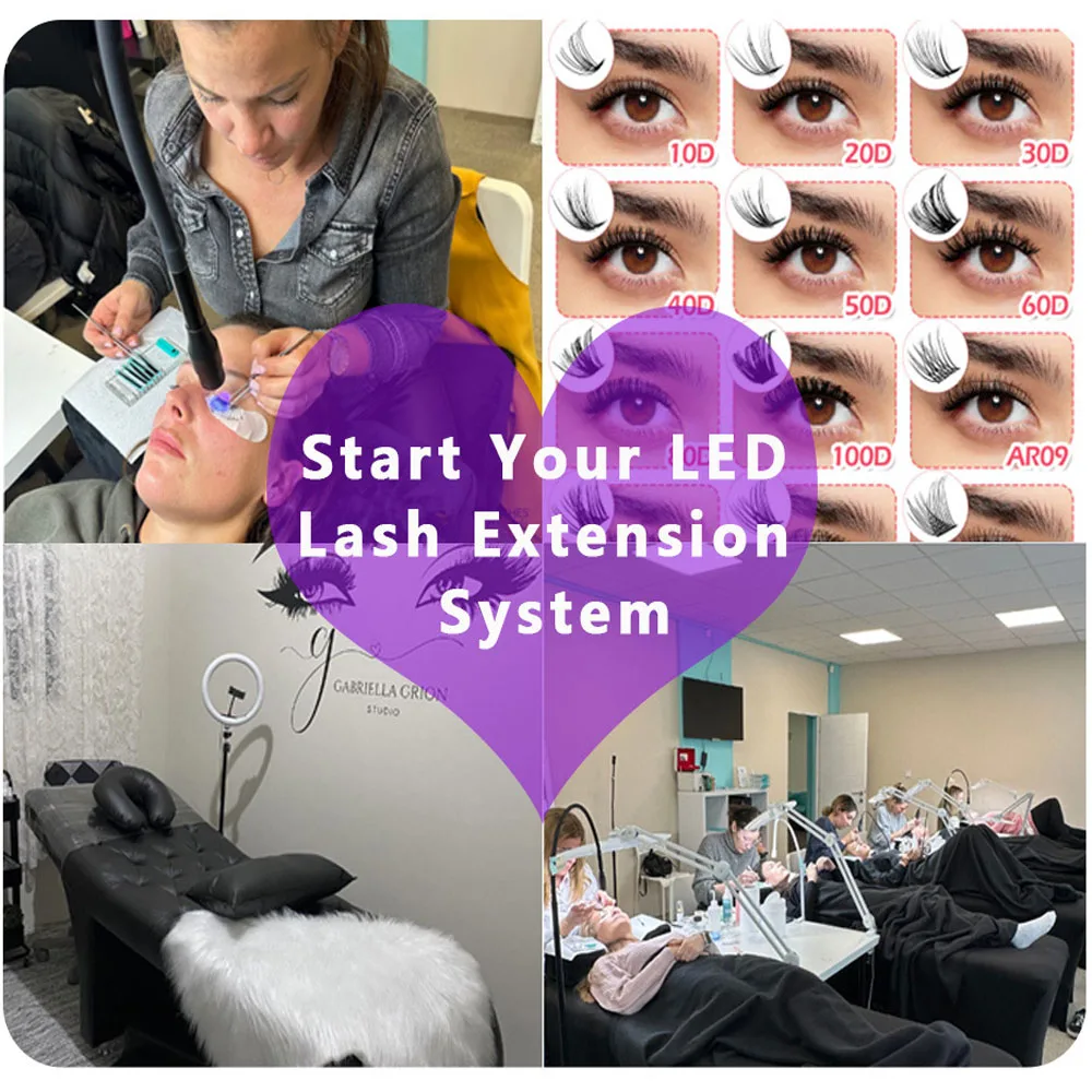 5W 10W UV lamp head adjustable spot size Eyelash extension grafting uv glue led purple light curing lamp accessories