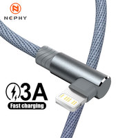 90 Degree USB Cable For iPhone 14 13 12 11 Pro Max X XR 6s 7 8 Plus 2m 3m Lead Mobile Phone Fast Charging Cord Data Charger Wire