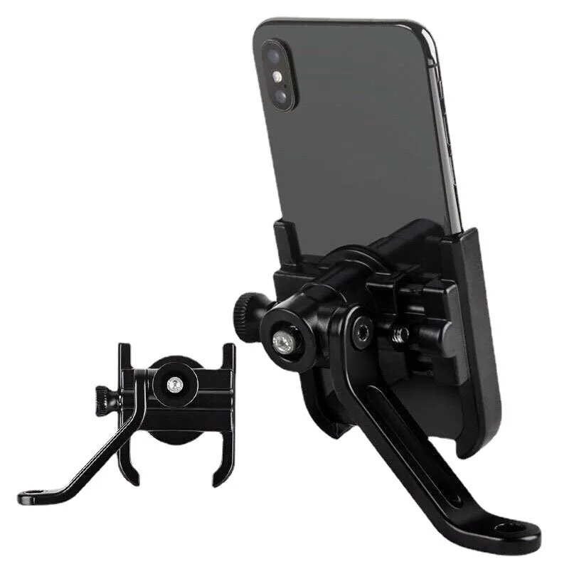 New Aluminum Alloy Motorcycle Bike Phone Holder GPS Bracket Mount Clip Support Moto Mirro Handlebar Mount For Xiaomi iPhone