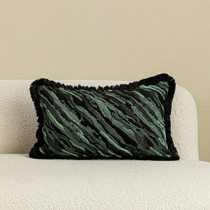 Plain Color Pillows Thick Chenille Cushion Case Modern Fashion Orange Green Decorative Pillow Cover For Sofa Chair Home Decorate